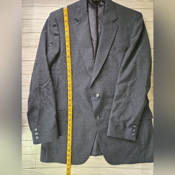 Vintage Oscar de la Renta Pinstripe Blazer in Dark Cobalt  Stripe Size 40 Reg - Picture 4 of 13